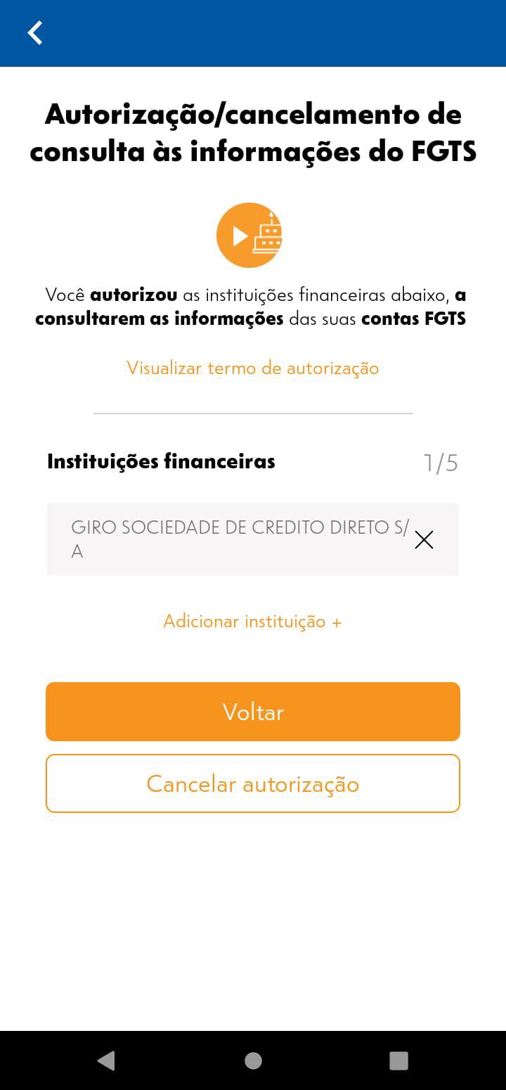 Passo 8: Autorização Concluída